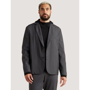Icebreaker Blazer Mens L Black Merino Wool Blend Cool-Lite Two Button Jacket